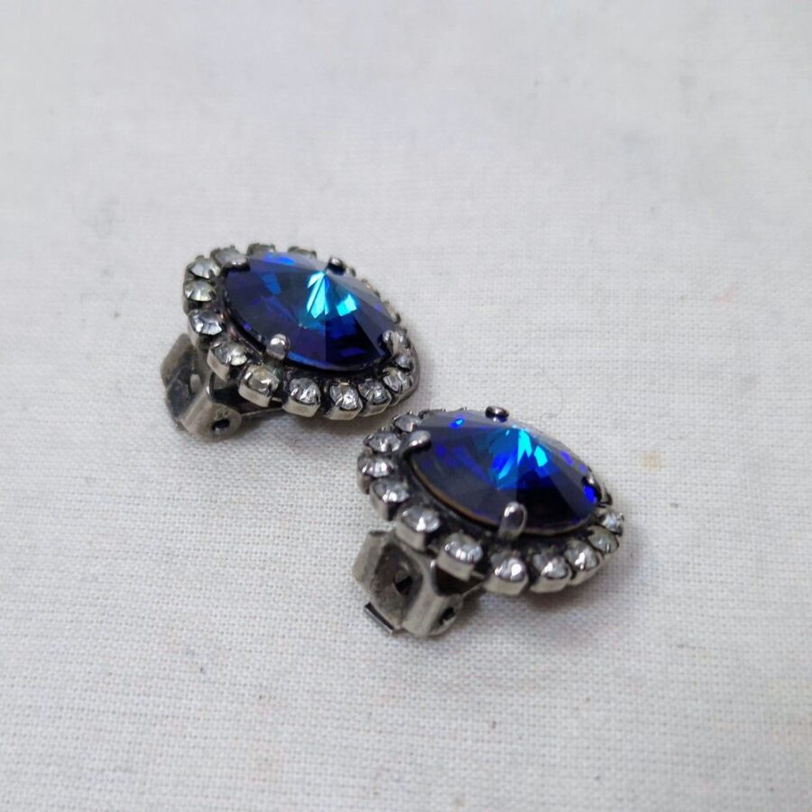 vintage blue earrings