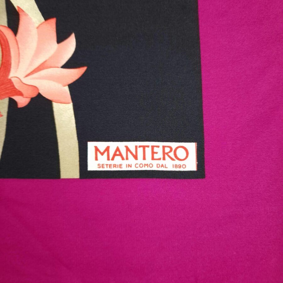 Foulard Mantero a fiori vintage anni '90