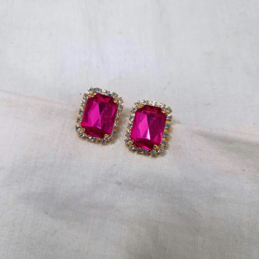 pink earrings vintage