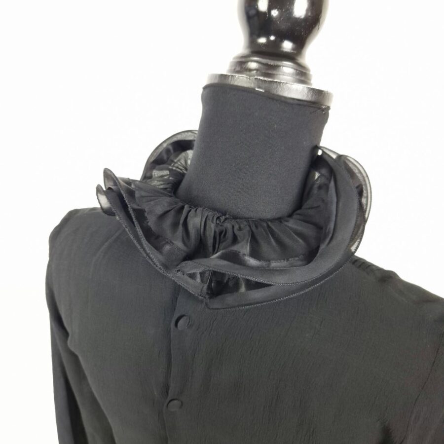 camicia nera di pizzo