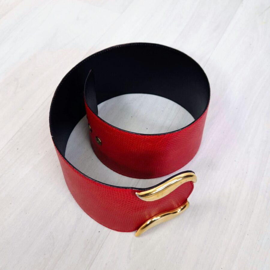 glam red belt for women